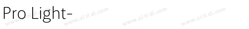 Pro Light字体转换